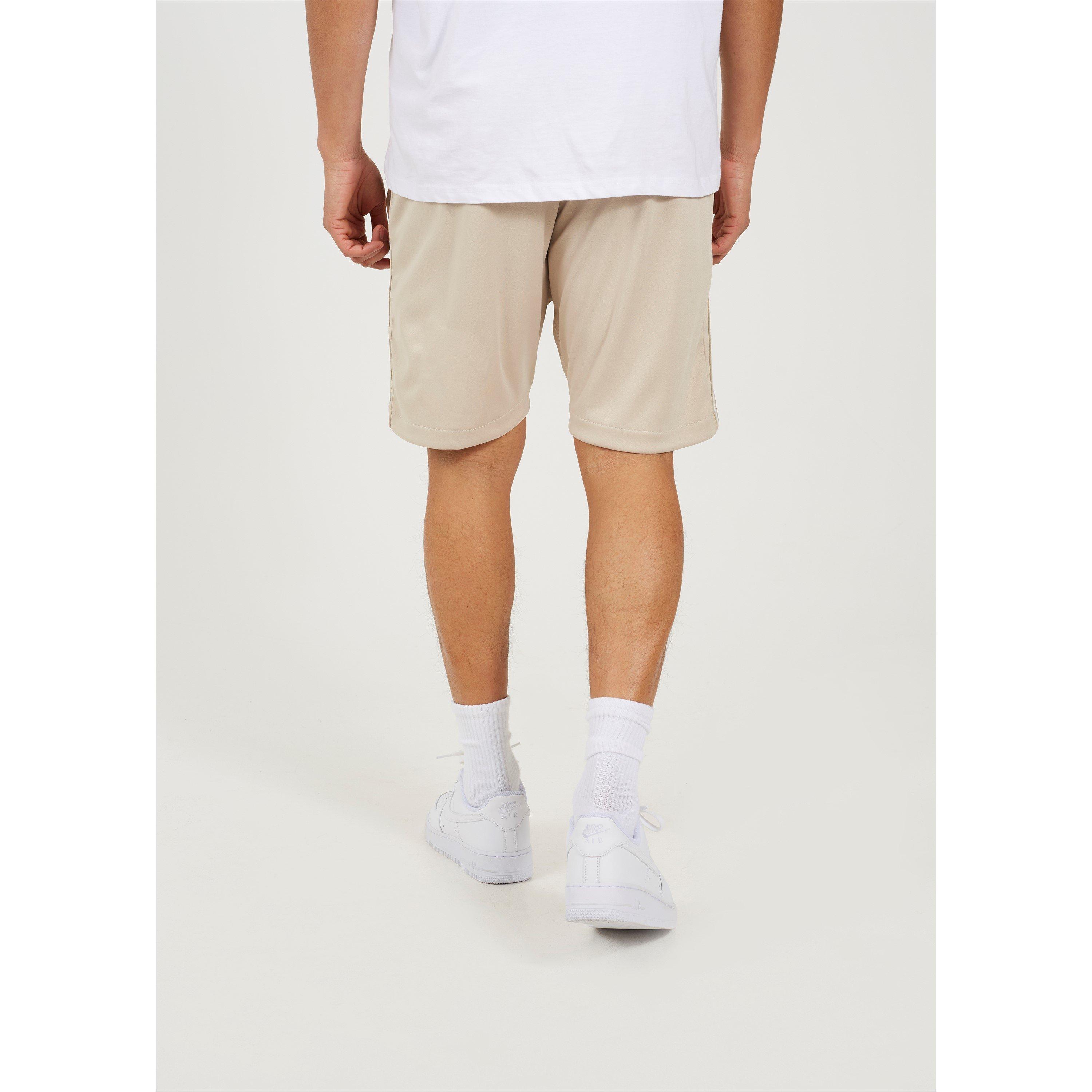 Brave Soul Stone Shorts with Stripe Detail