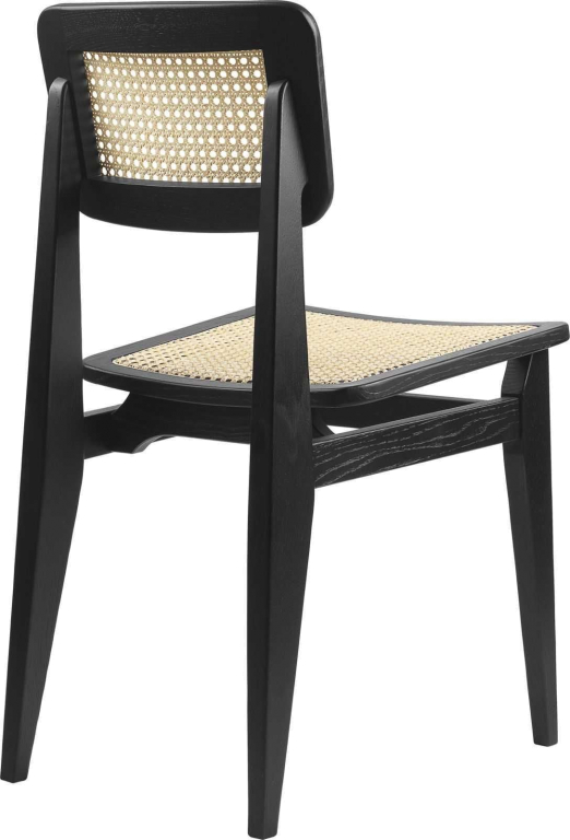 Gubi C-chair stoel, black stained oak matt