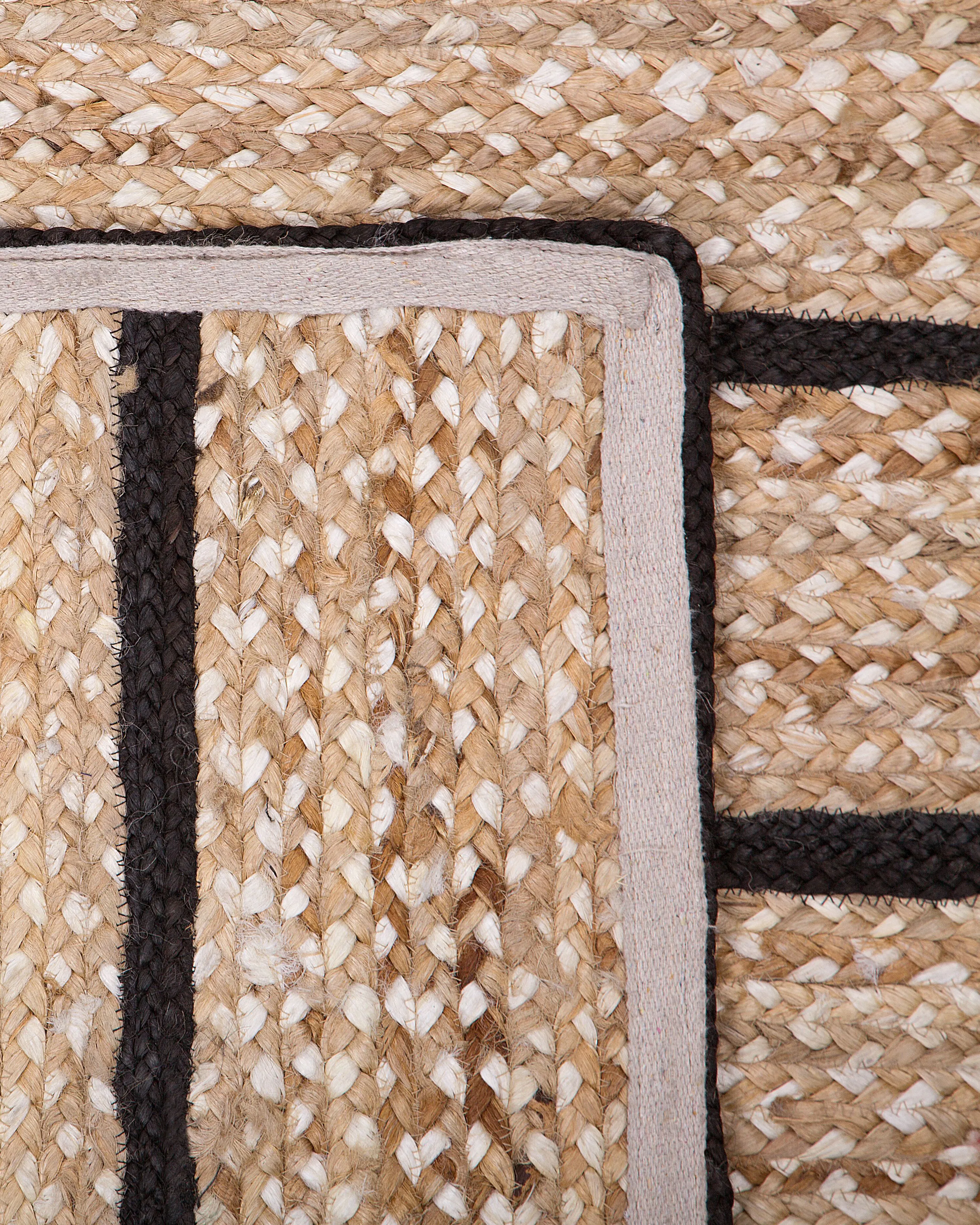 Vloerkleed KARADONA Beige 140 x 200 cm Jute