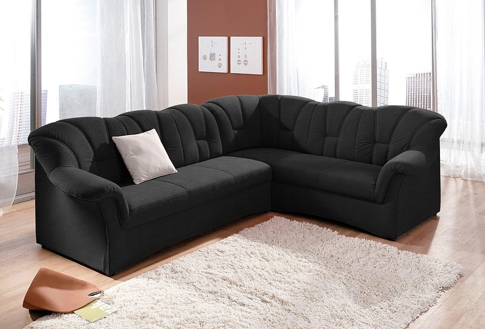DOMO collection Ecksofa »Papenburg B/T/H: 242/190/84 cm L-Form« wahlweise mit Bettfunktion, Langer Schenkel links oder rechts