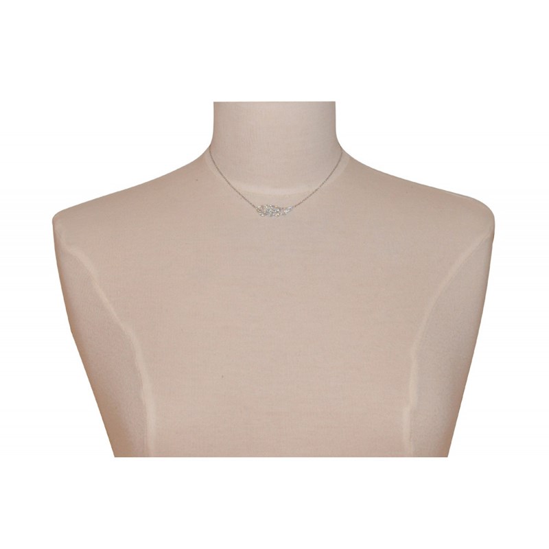 Collier Argent Aile d'Ange et Strass