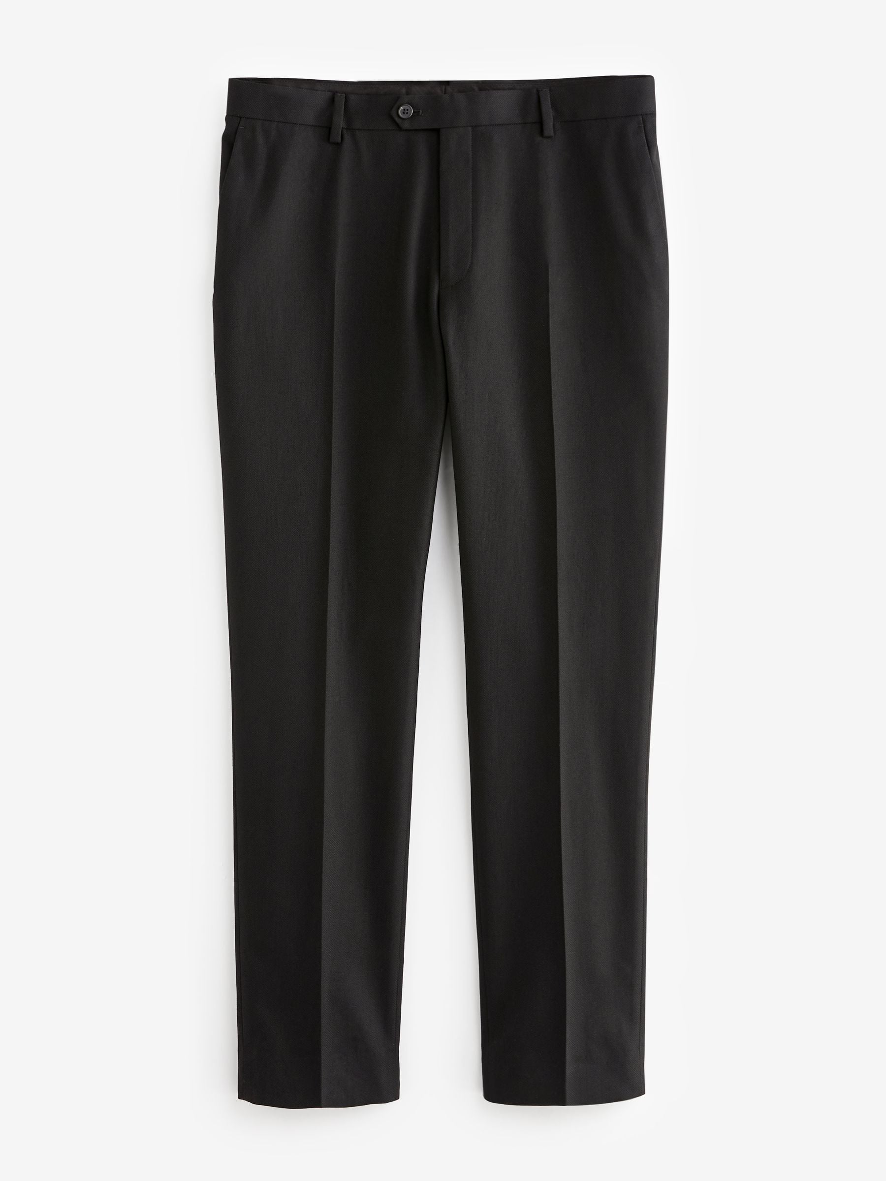 Zwart - Slim Fit - Kostuum met textuur: broek