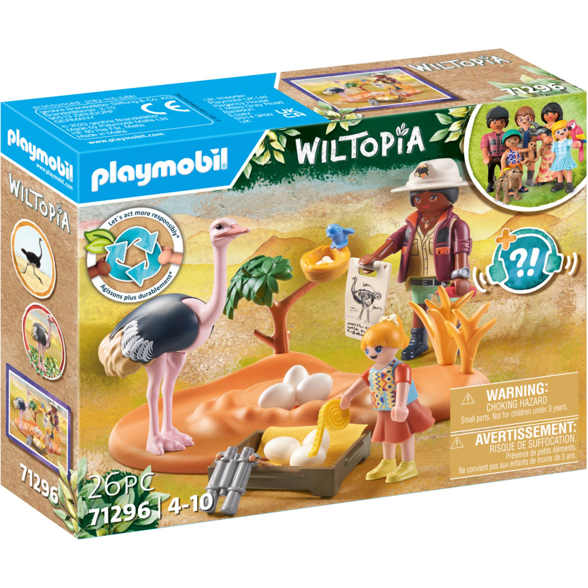 PLAYMOBIL Konstruktionsspielzeug Wiltopia Zu Gast bei Papa Strauß