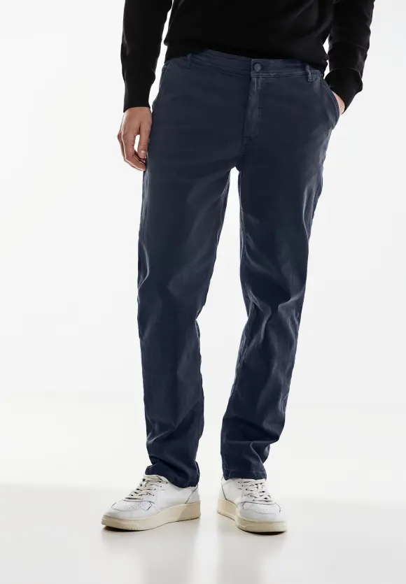 Washed Chino - dark dust blue