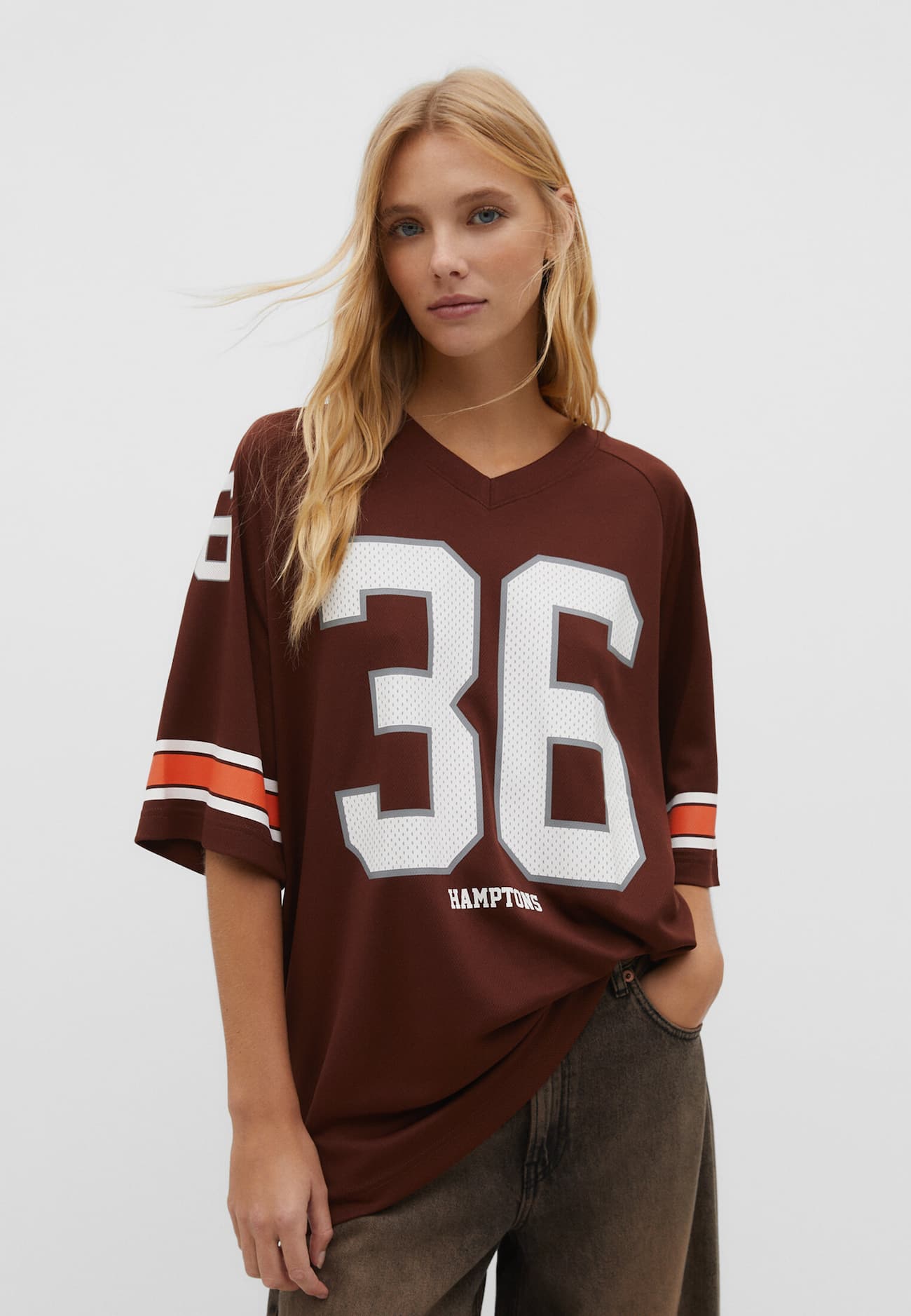 Camiseta oversized com número