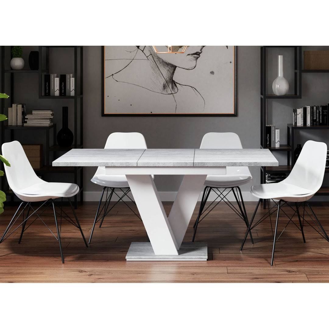 Extendable Dining Table Masiv Ivy Bronx Colour