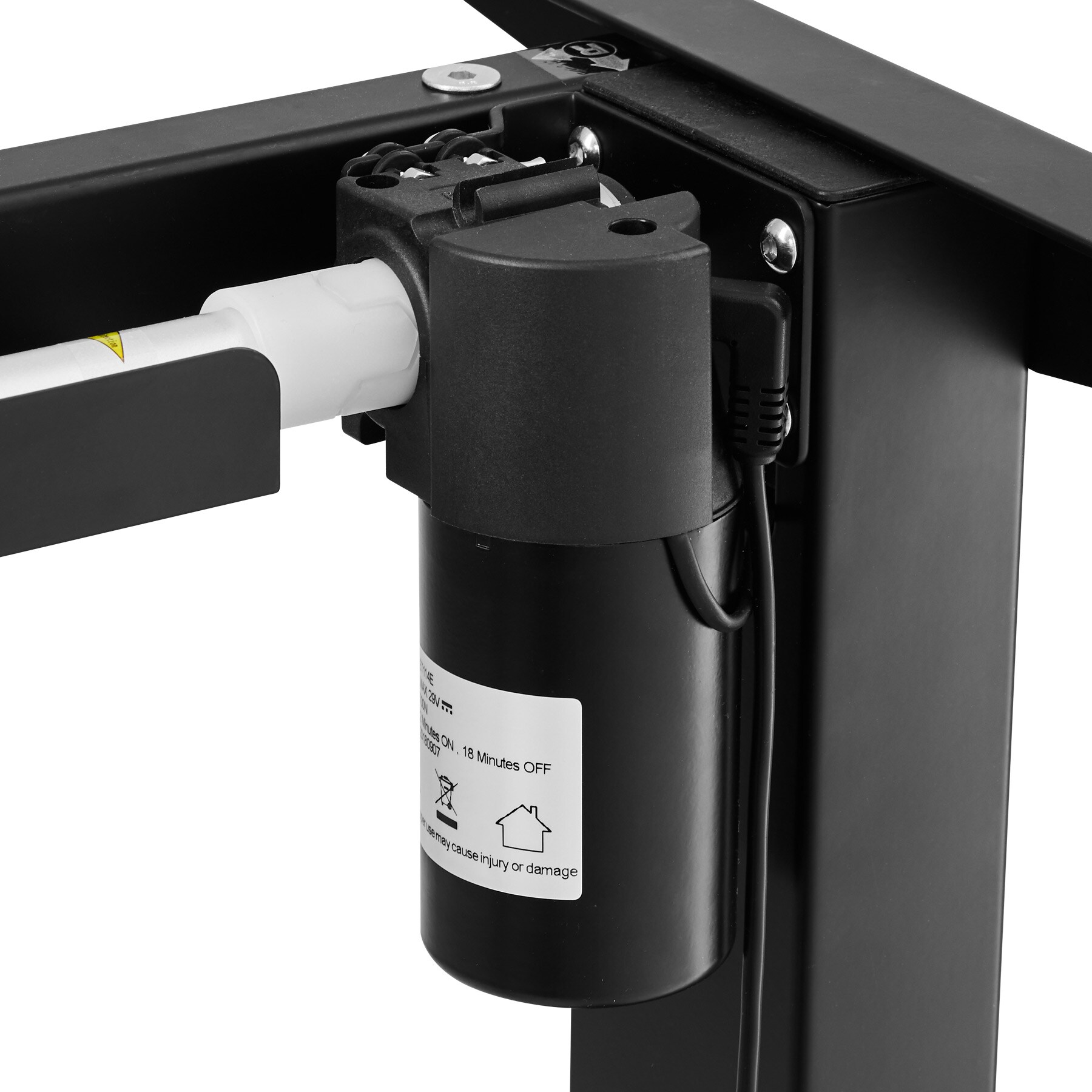 tectake® Tischgestell, elektrisch höhenverstellbar, breitenverstellbar, 85 - 129 x 65 x 71 - 121 cm