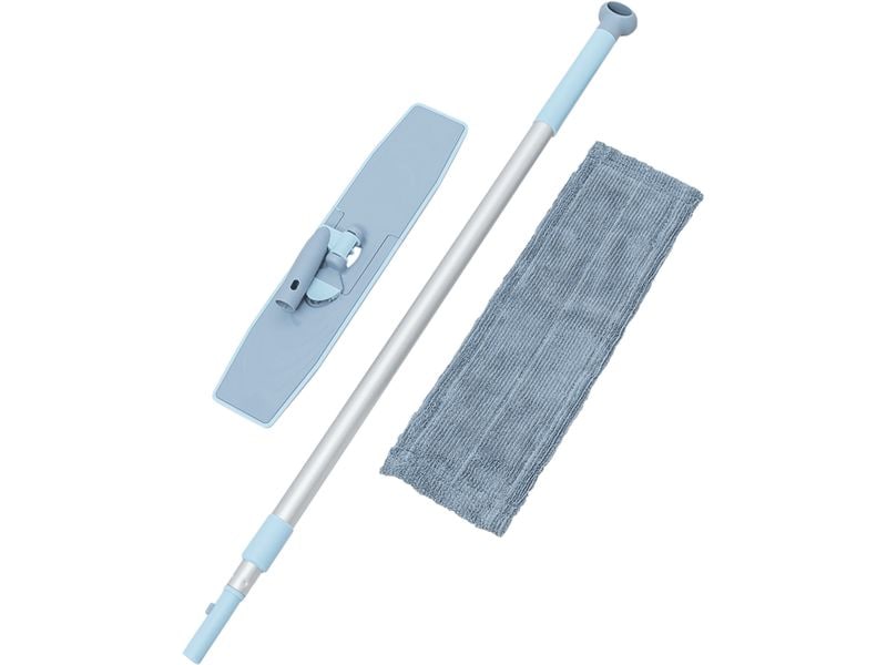 CreaClean Wischmopp CrystalMop Bodenwischer mit Teleskopstiel und Wischbezug