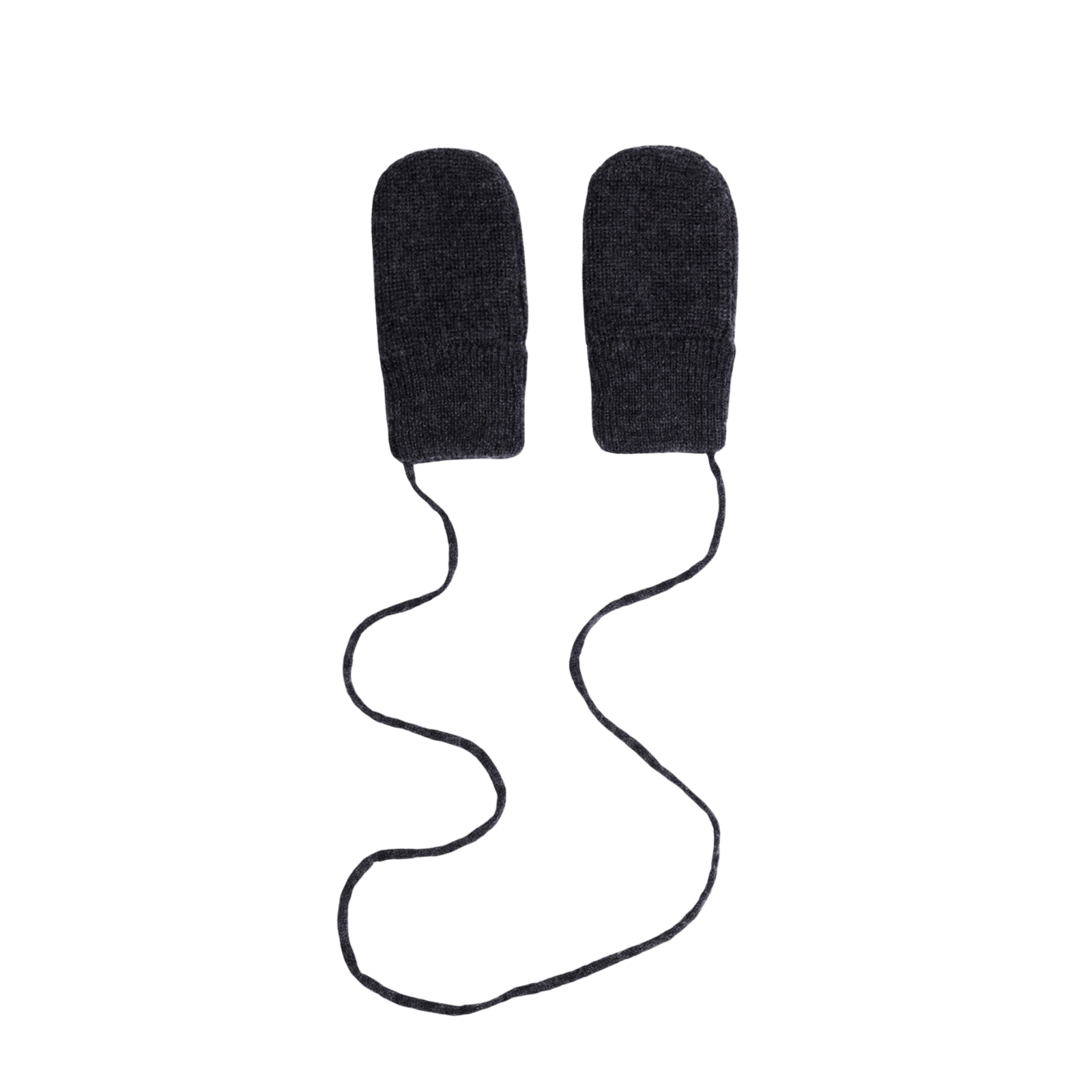 Baby Fäustlinge Merino Nearly Black Melange