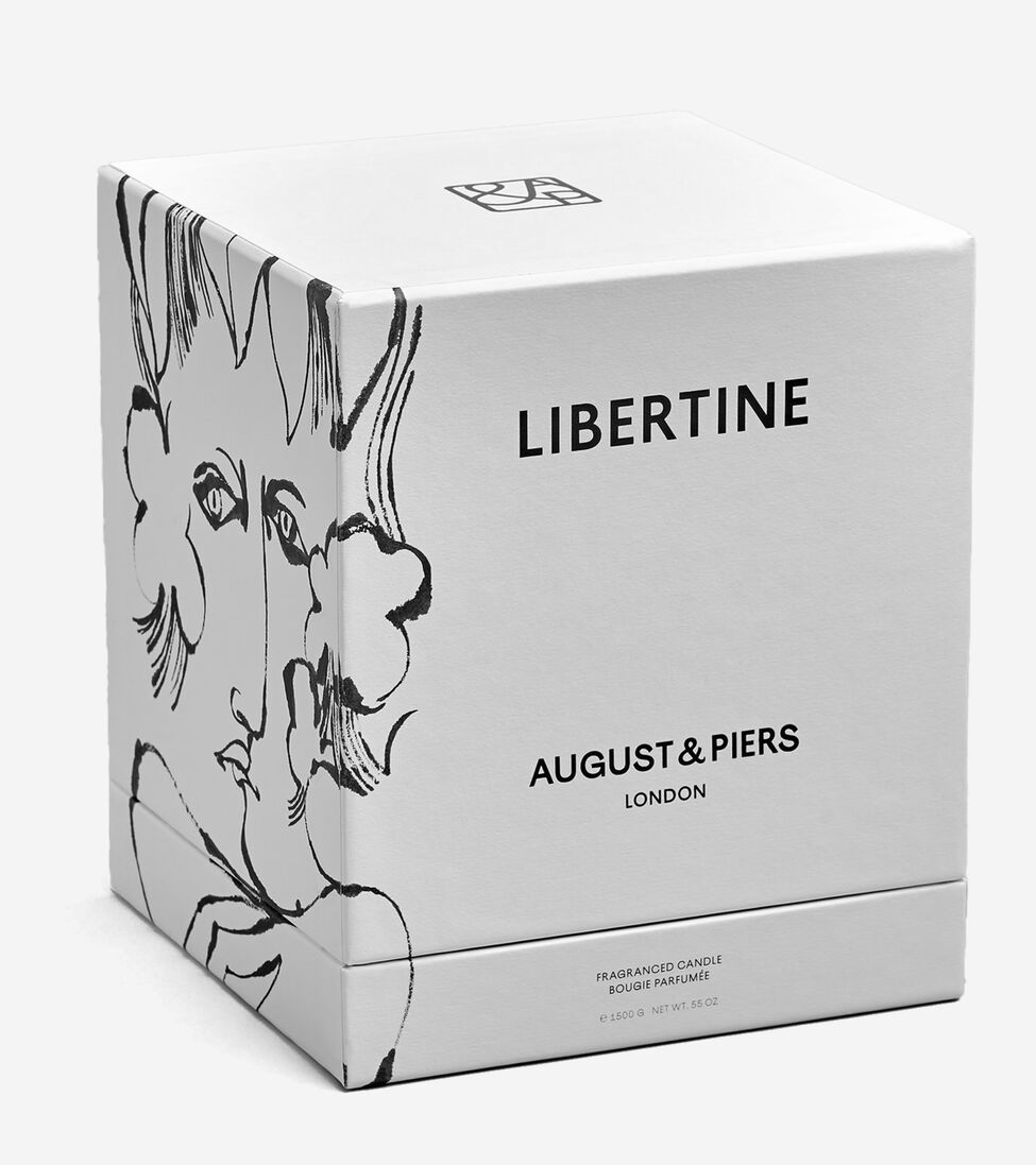 witte august & piers geurkaarsen libertine magnificent 1500gr - scented candle