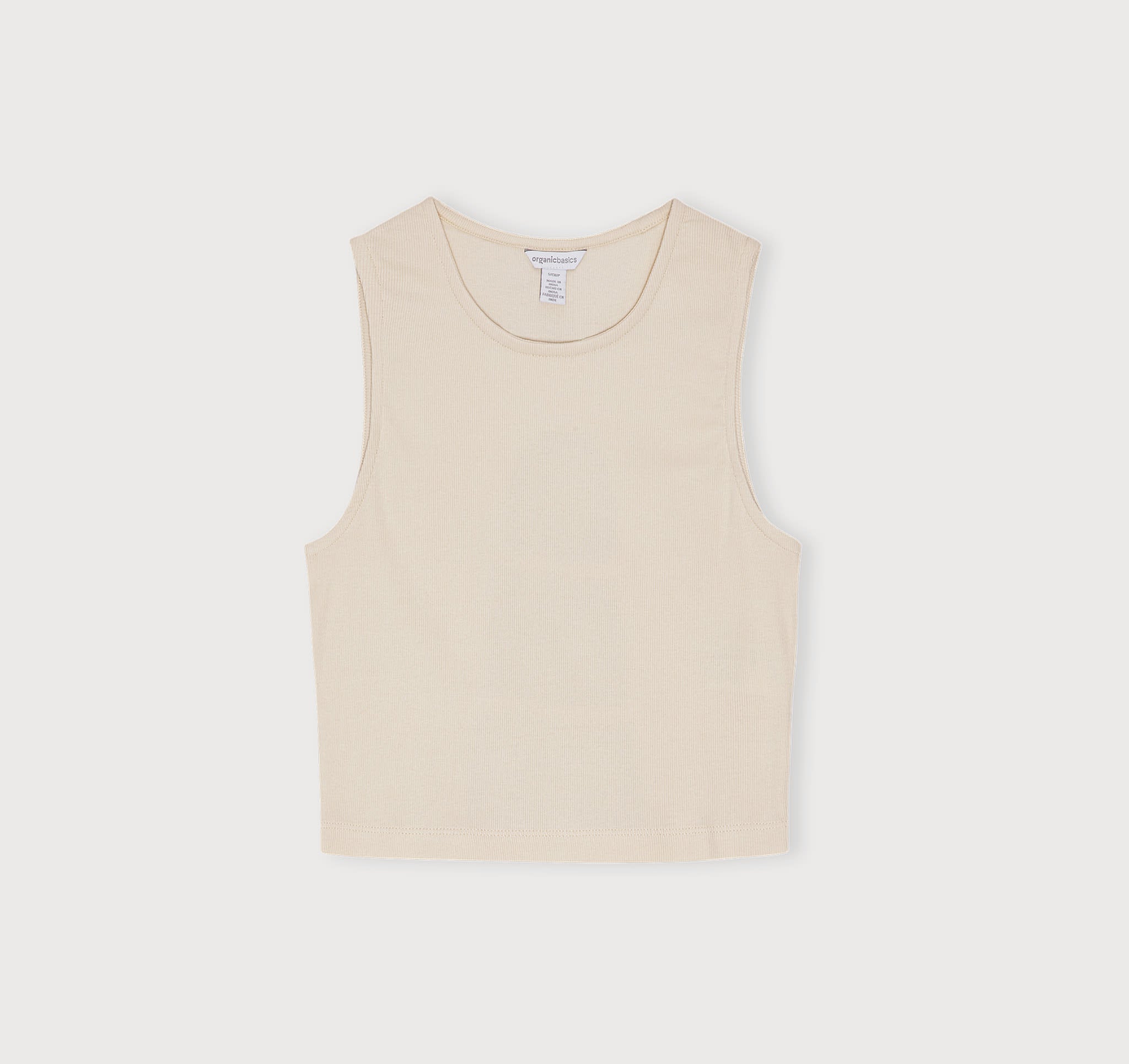 ORGANIC COTTON<br>Core Rib Open Back Tank Top