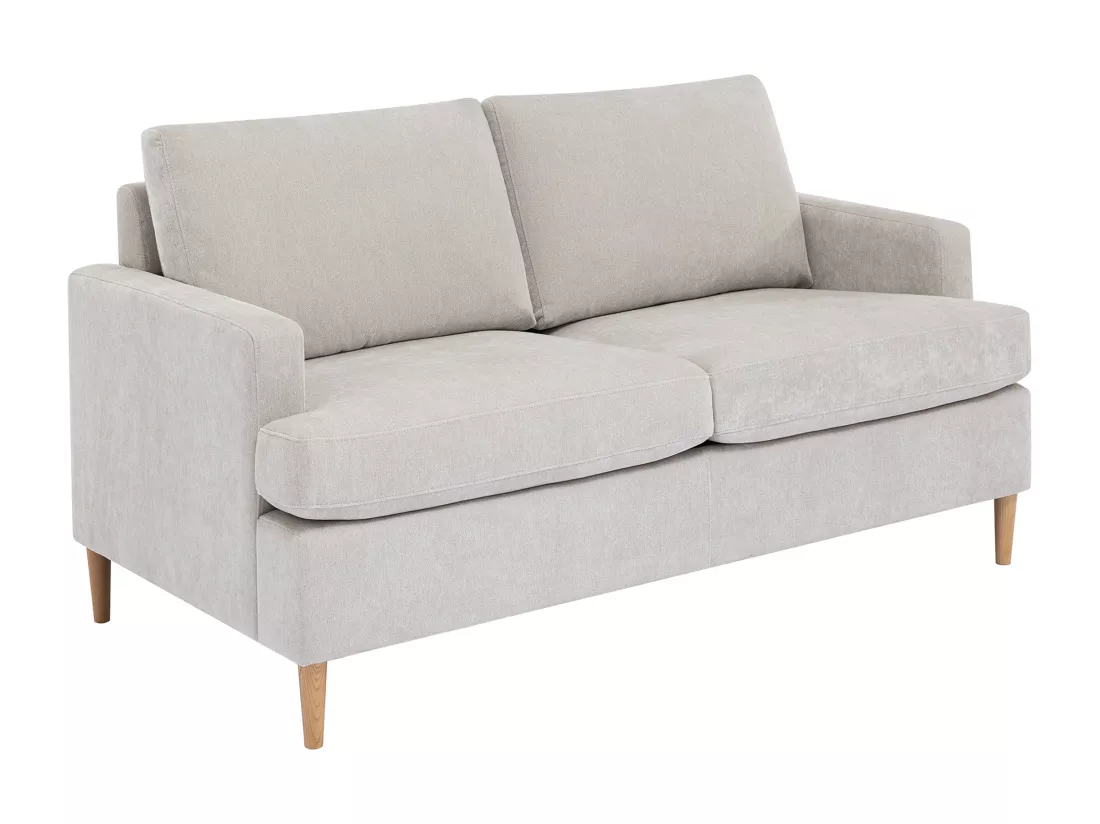 Canapé 3 places convertible en tissu beige COPONA
