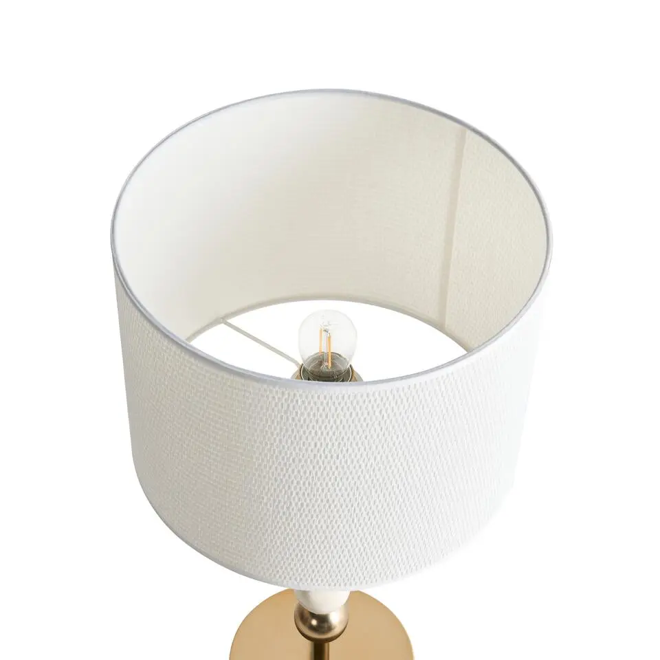 LOKY - Tafellamp - Messing/Beige - Metaal
