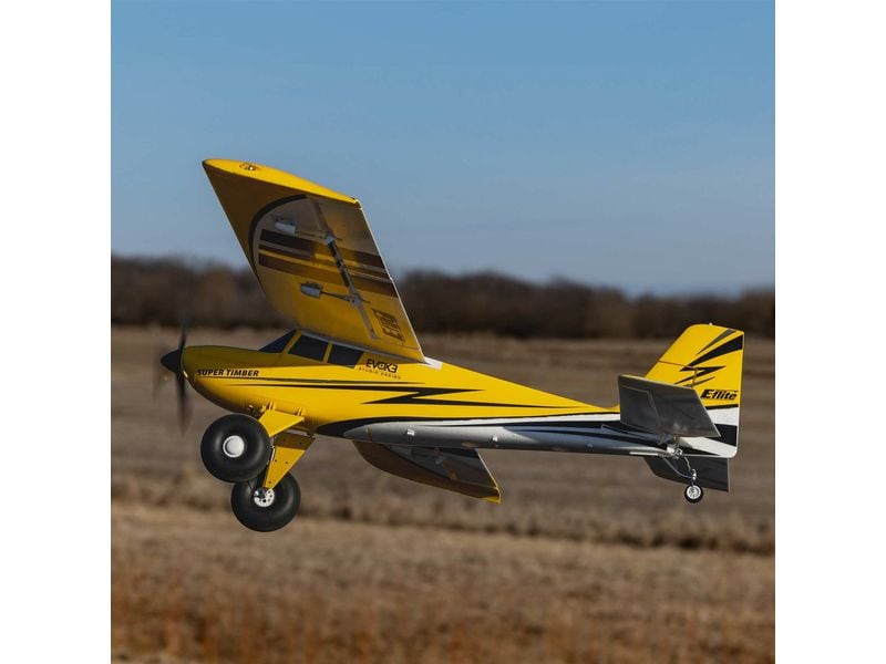 E-flite Motorflugzeug Super Timber 1727 mm BNF Basic Robustes STOL Flugmodell mit Spektrum Technik