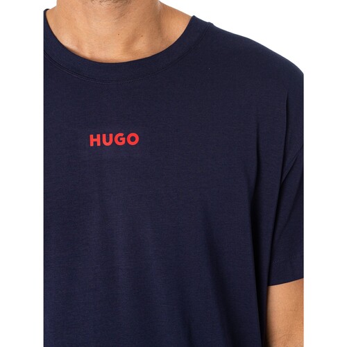 BOSS - Camiseta De Salón Enlazada Azul