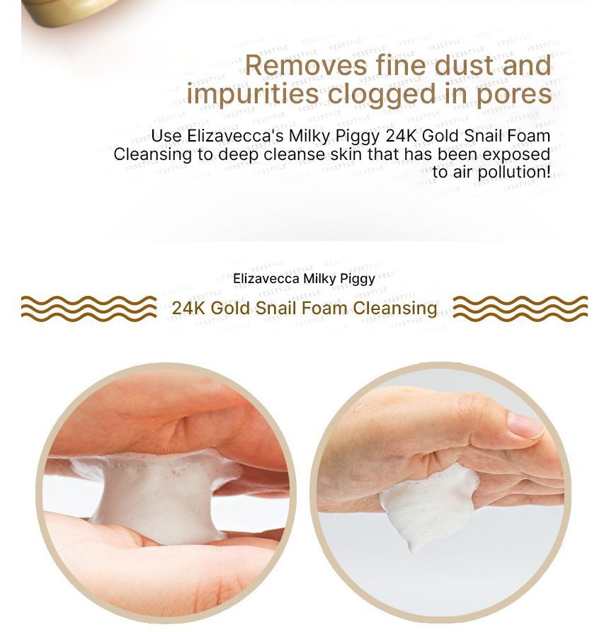 Elizavecca - Milky Piggy 24K Gold Snail Foam Cleansing 180ml
