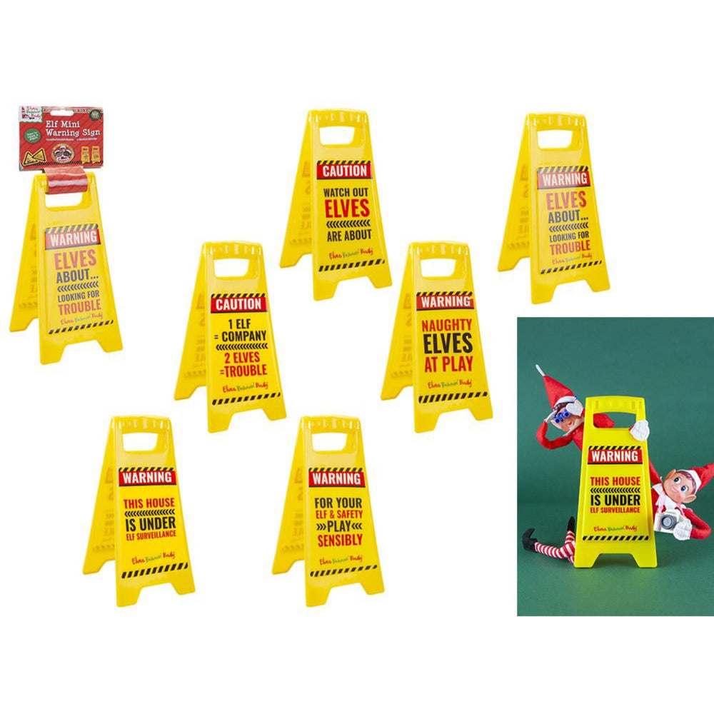 Køb Elves Behavin' Badley Elf Slogans Warning Sign 6 Asst.