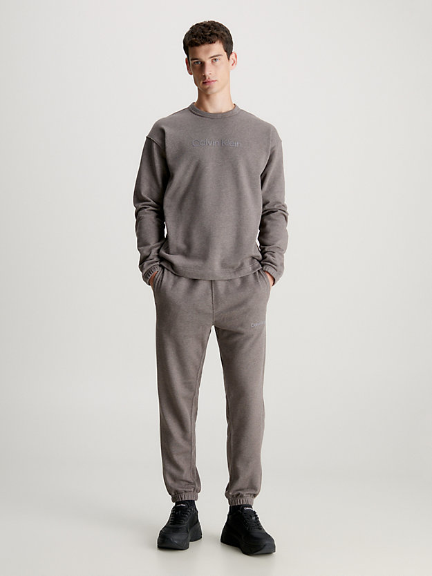 Moletom de algodão felpudo com logotipo