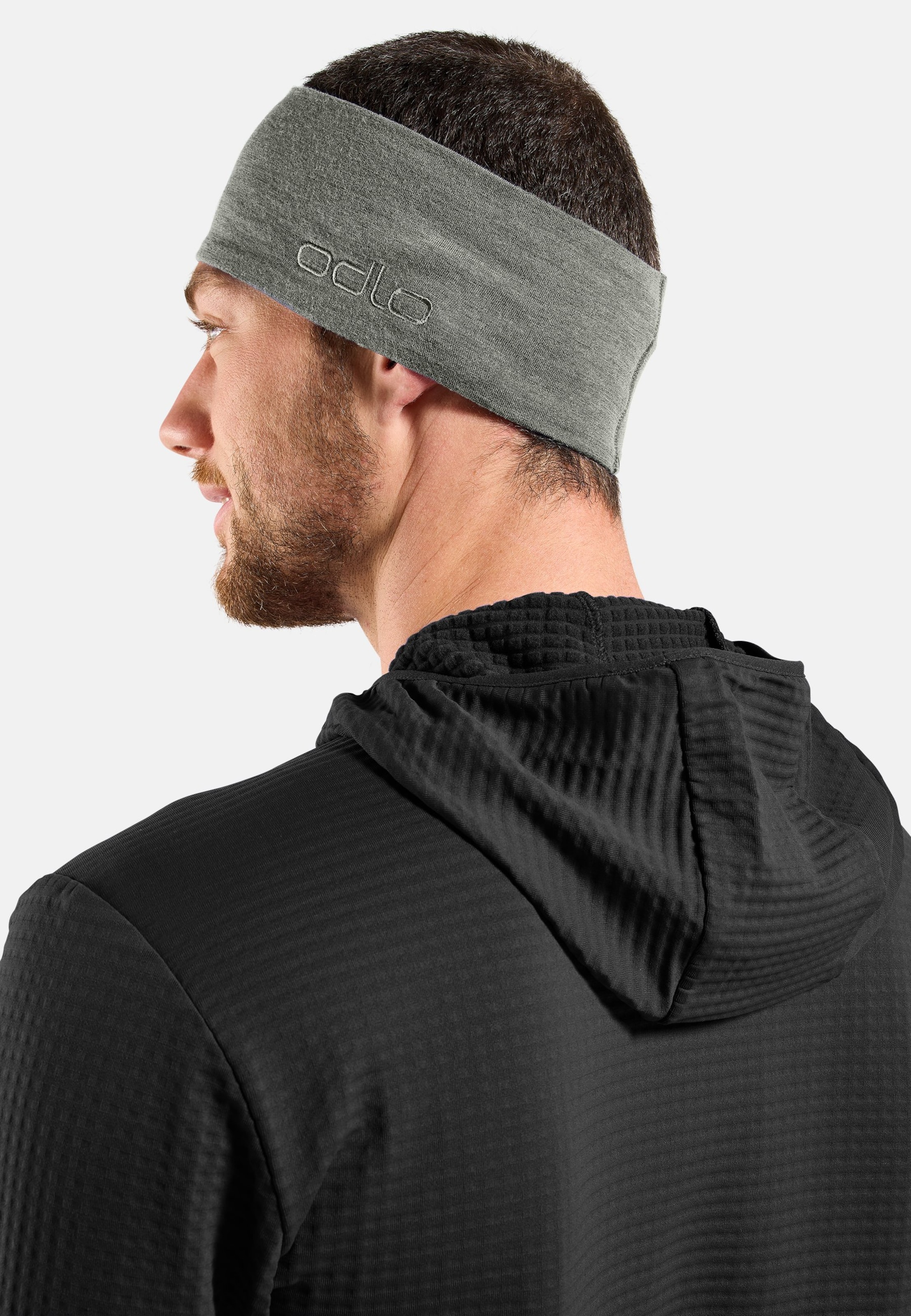 Revelstoke Performance Wool Stirnband in shadow melange