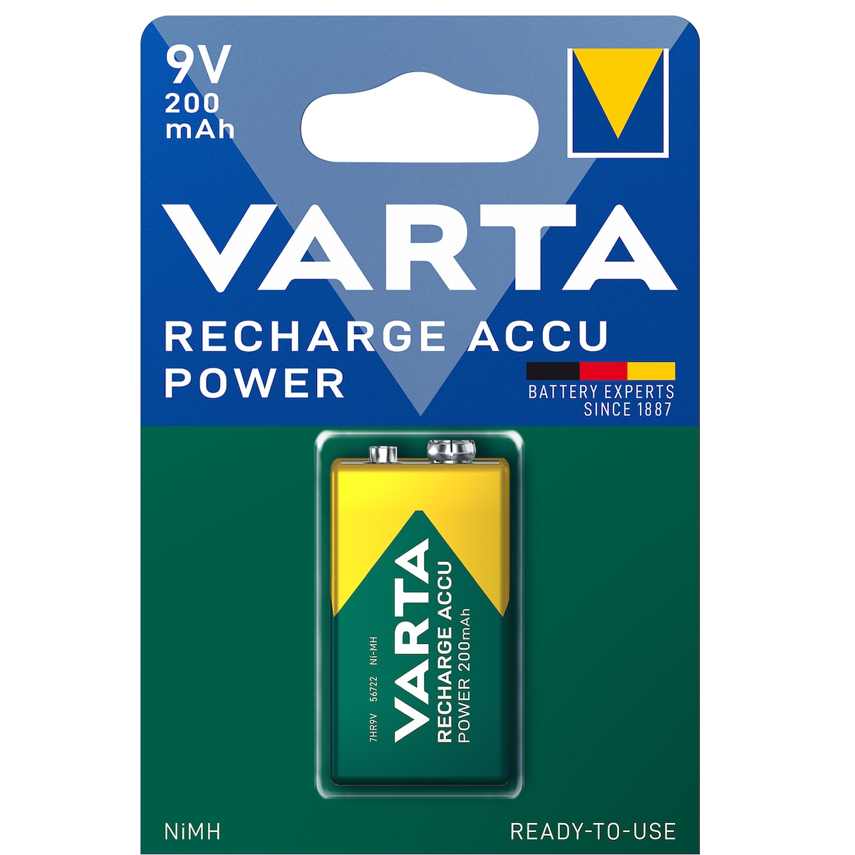 Varta Power 9V 200Mah batteri (1-pakk)