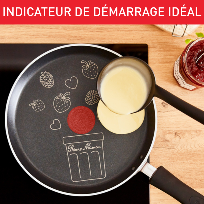 Tefal Bonne Maman Poêle à crêpe 25 cm induction