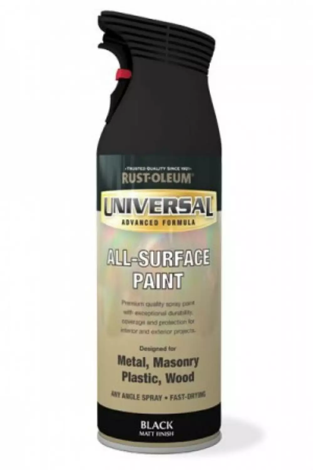 Rust-oleum universal spuitlak zijdeglans zwart 400 ml