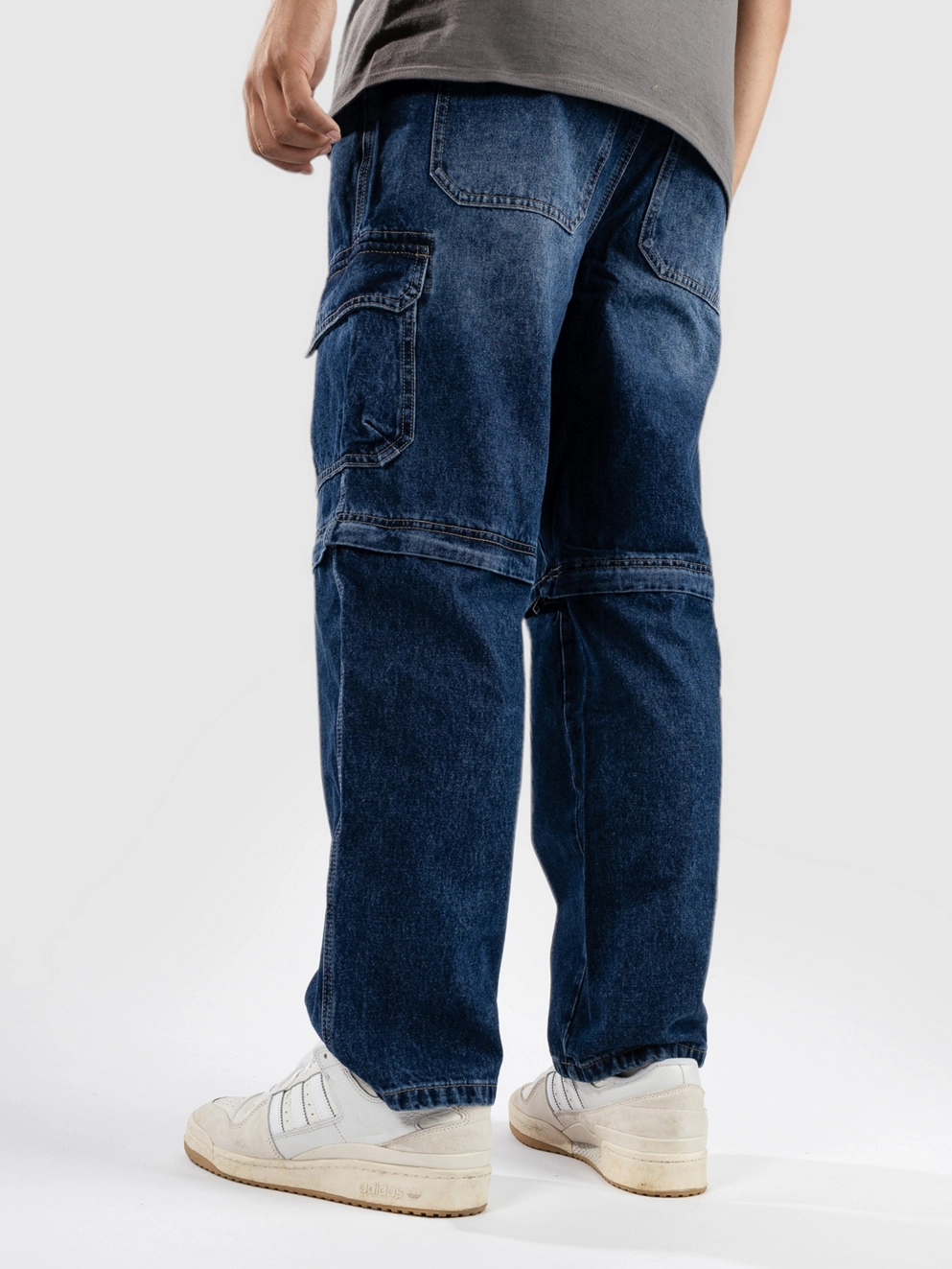 Empyre Sk8 Denim Zip Off Jeans medium blue