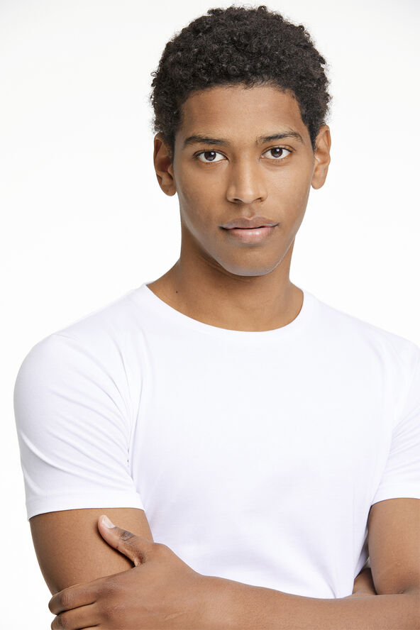 Lindbergh Mens stretch crew neck tee S/S Hvid