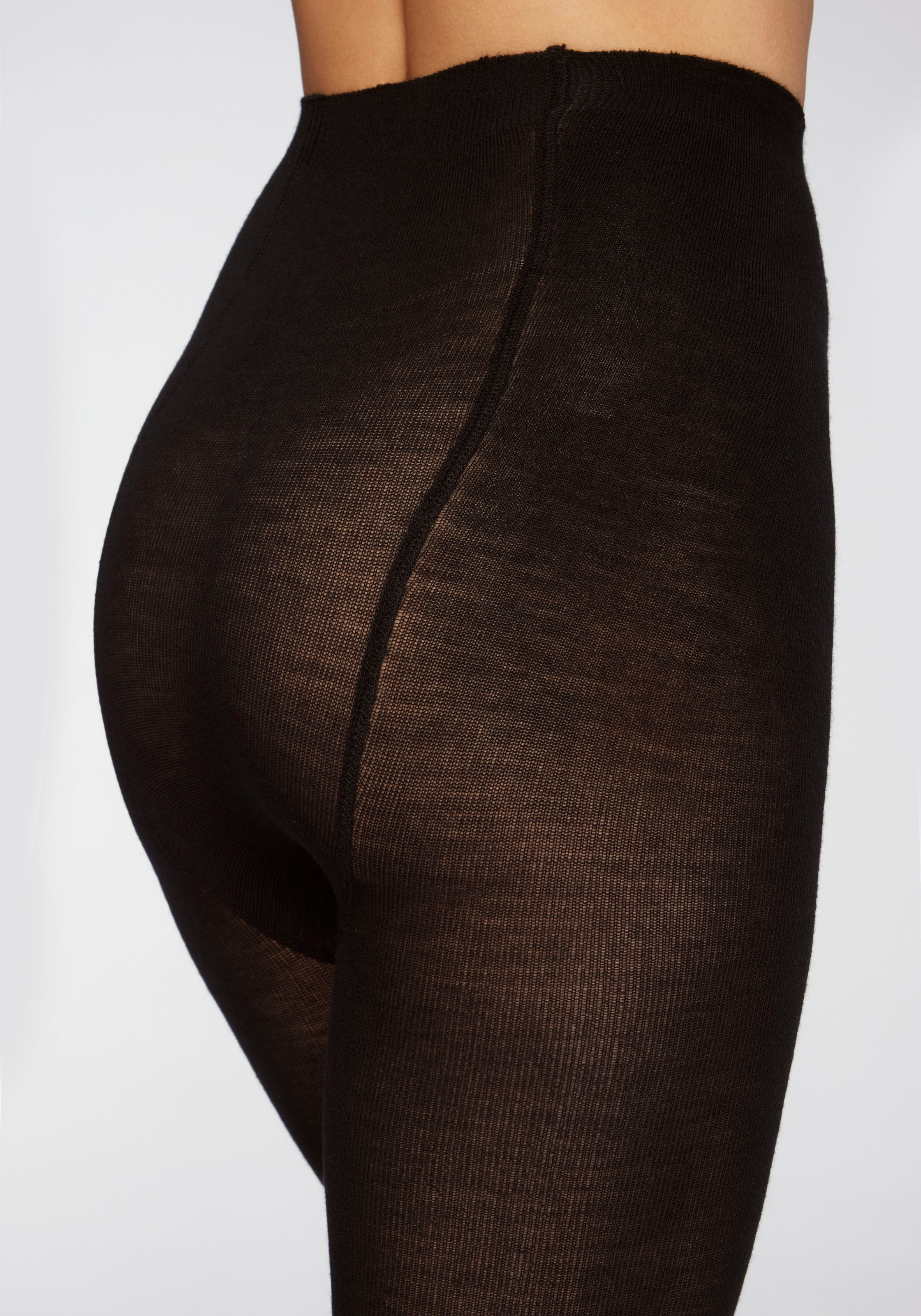 Lavana Strickstrumpfleggings wärmend mit 49% Wolle