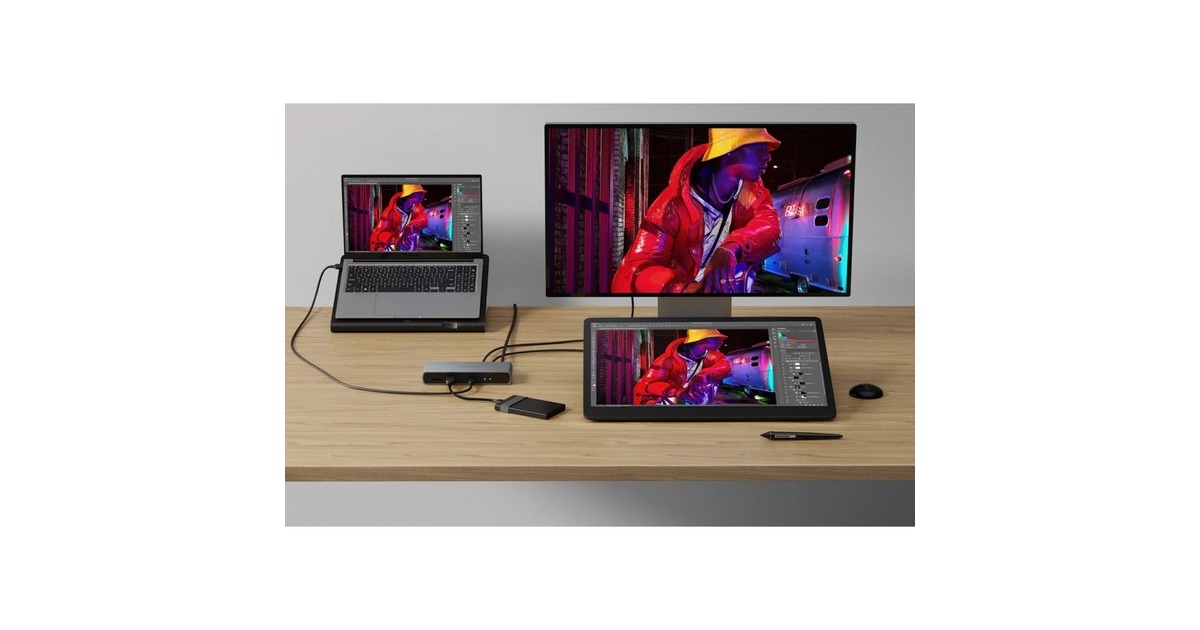 HyperHyperDrive Thunderbolt 4 Docking Station  (Aluminium/zwart)
