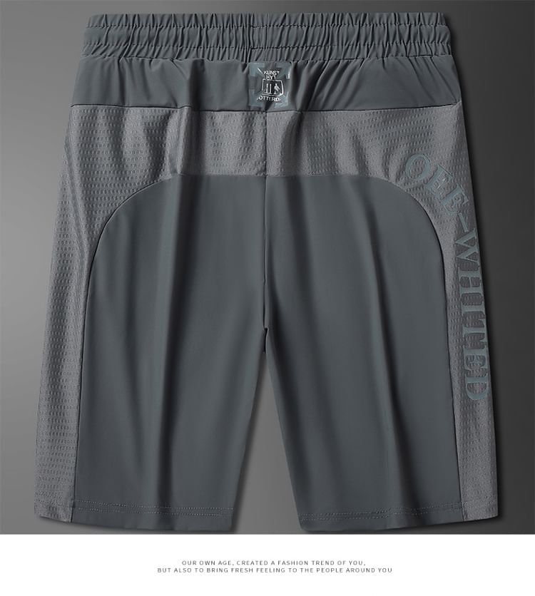 Wewewow - Shorts met elastische taille en letters