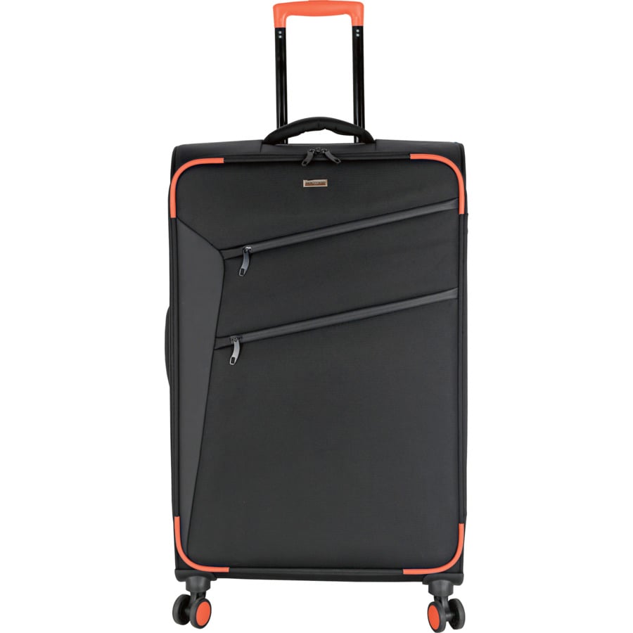 Koffer Fabio XS, schwarz/orange