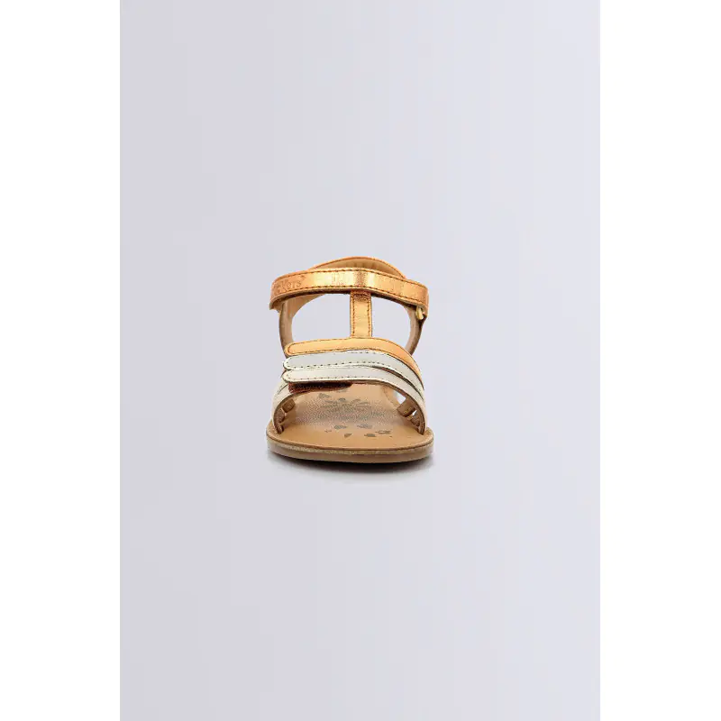 Diamanto Orange cuivre SANDALES Cuir Fille