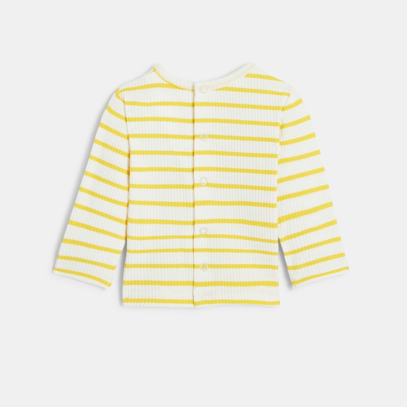 T-shirt bébé rayé jaune/écru Catimini Jaune