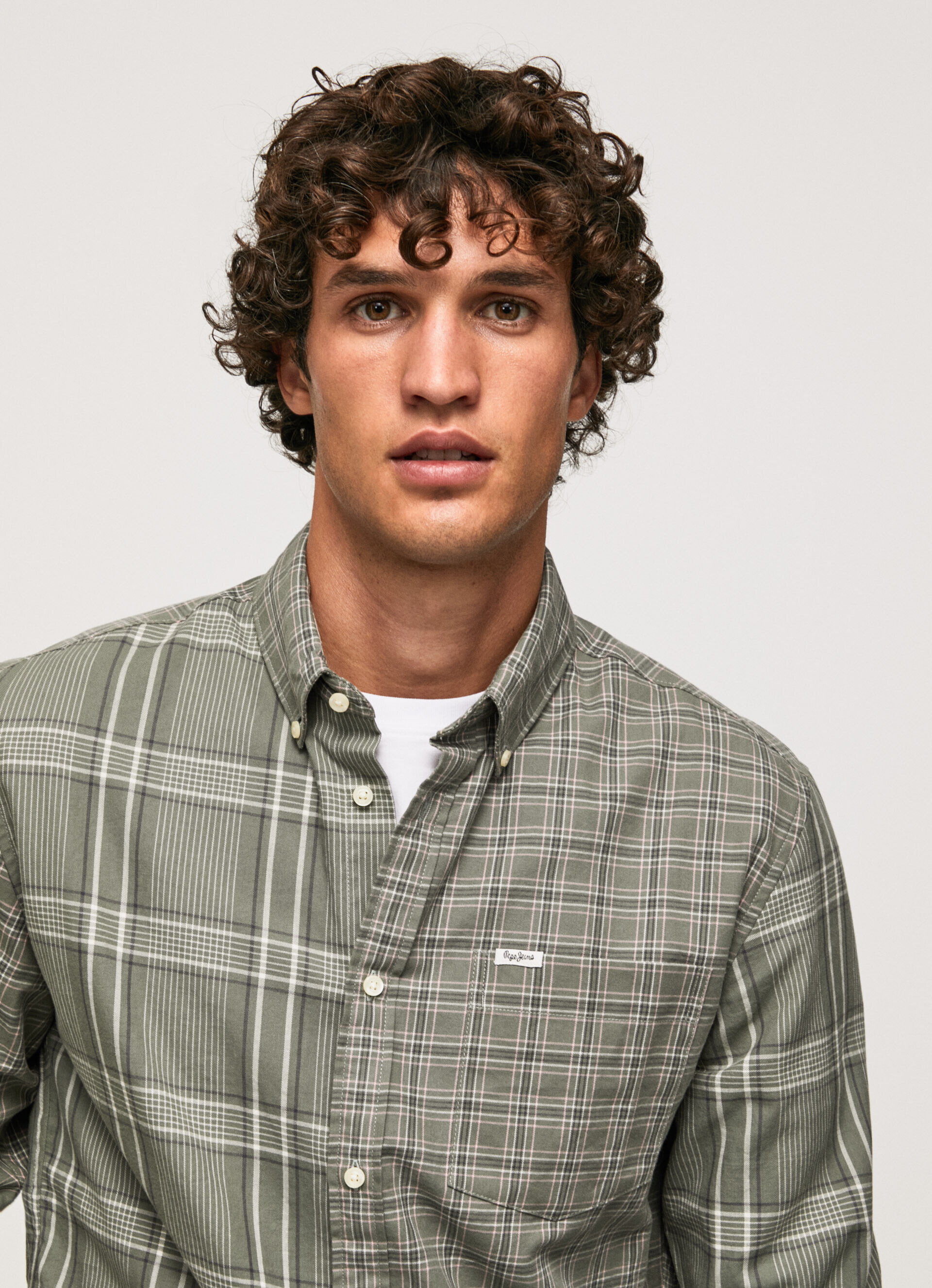 CAMISA XADREZ MISTA DE CORTE REGULAR - verde-esmeralda