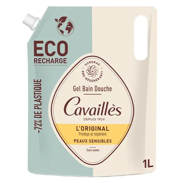 Rogé Cavaillès Gel de banho extra-rico original 1L + Eco-Refil 1L