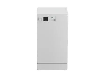 BEKO DVS05024W opvaskemaskine fritstående - Bre3dde: 45cm - Højde: 85cm - LED lys - Til 10 kuverter - Hvid