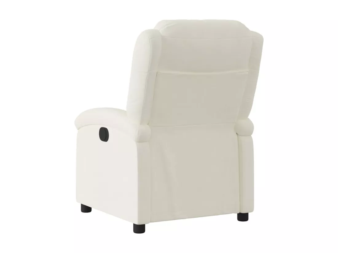 Fauteuil inclinable électrique Crème Velours