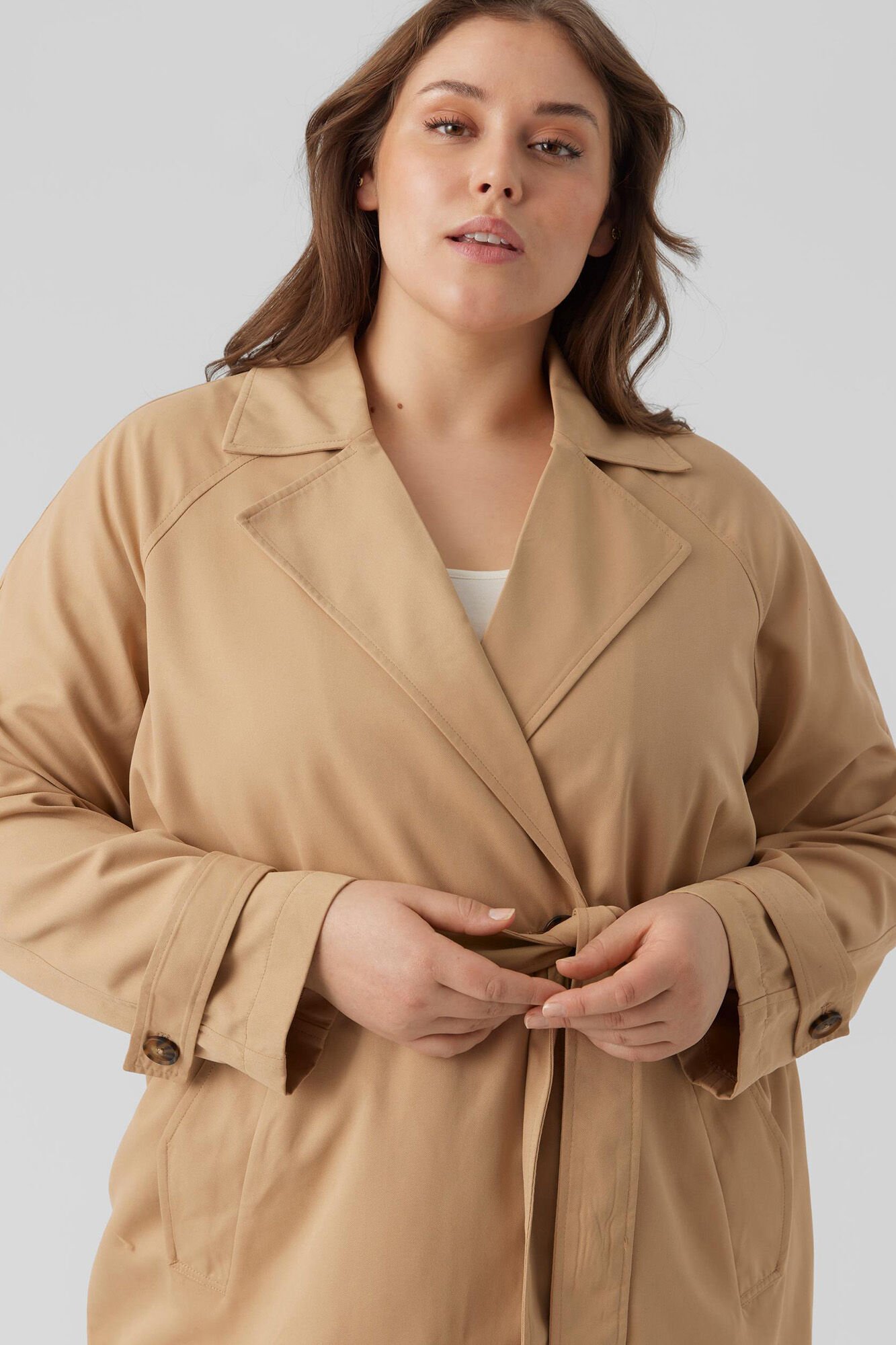 Gabardina larga Curve - Marrón