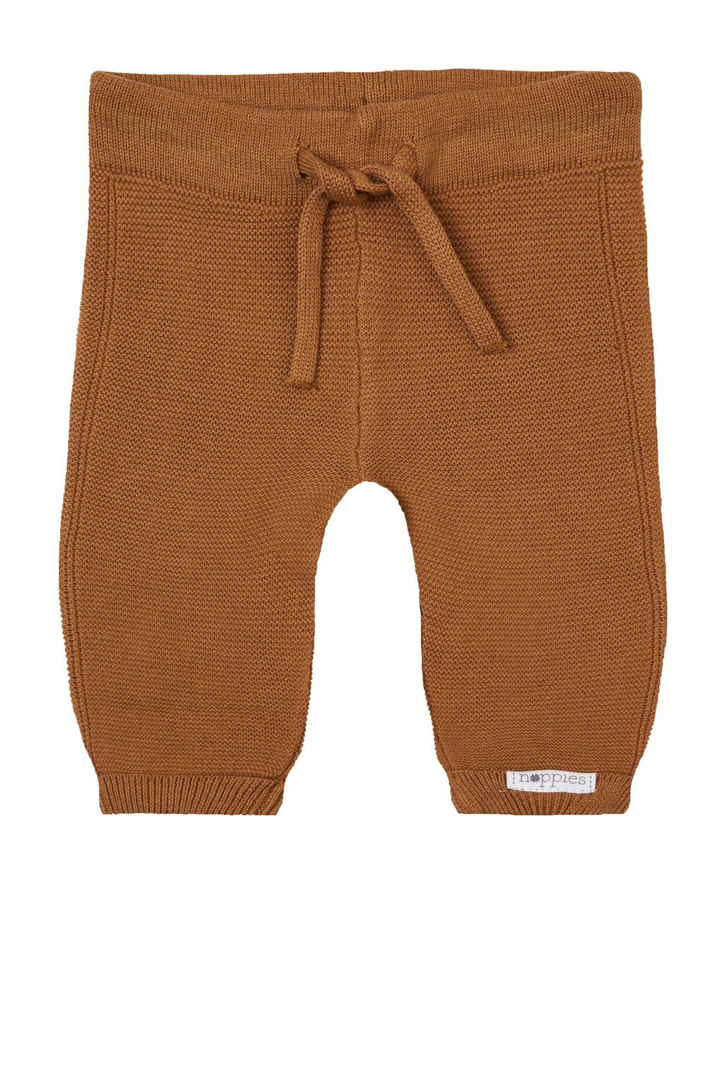 Noppies baby regular fit broek Grover van katoen bruin