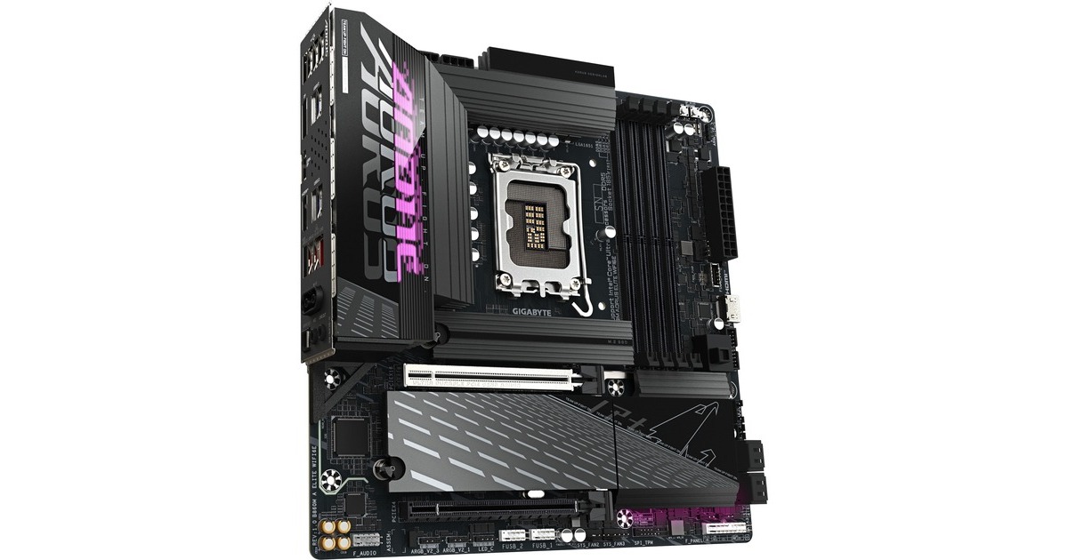 GIGABYTEB860M AORUS ELITE WIFI6E socket 1851 moederbord  (Zwart, RAID, 2,5Gb-LAN, Wi-Fi 6E, BT, Sound, µATX)