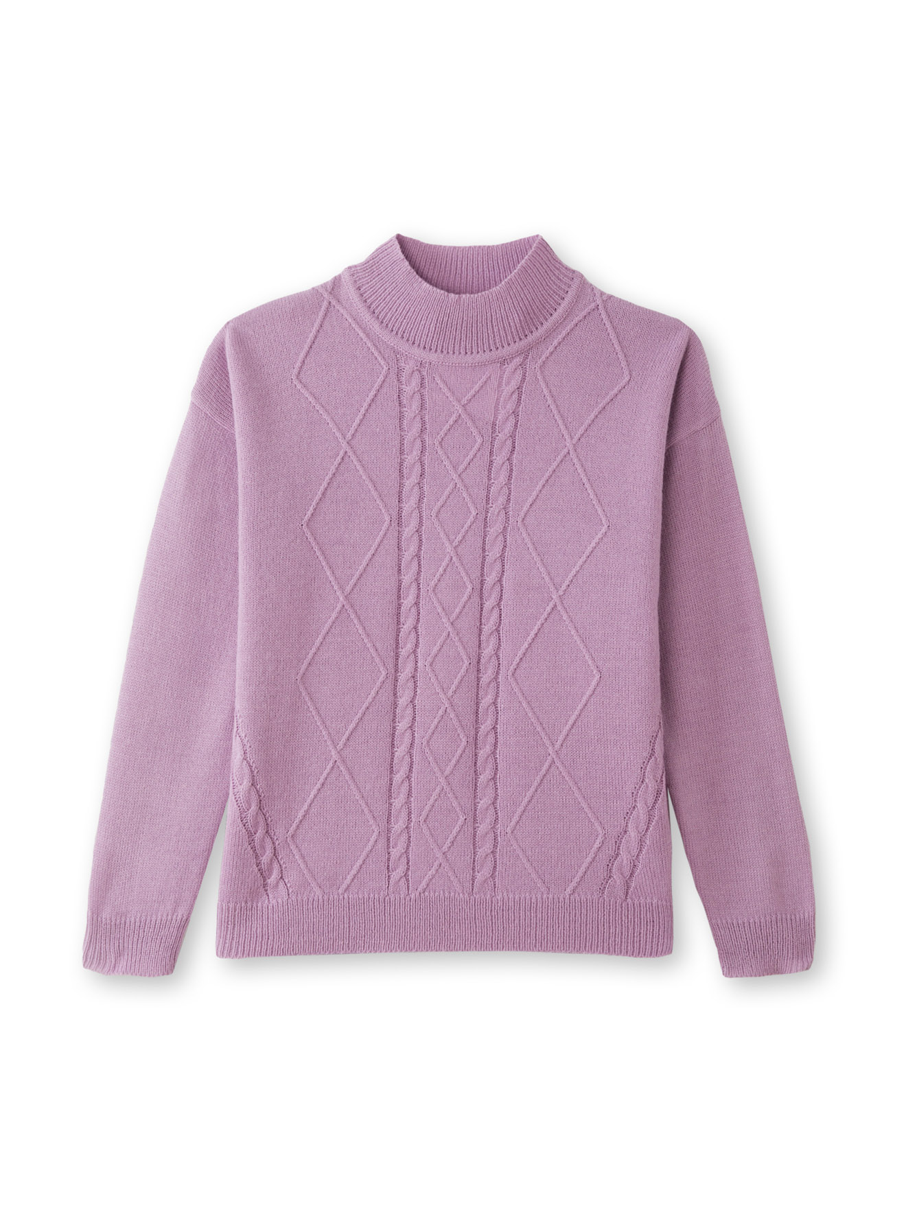 Pull col montant torsadé 30% laine
