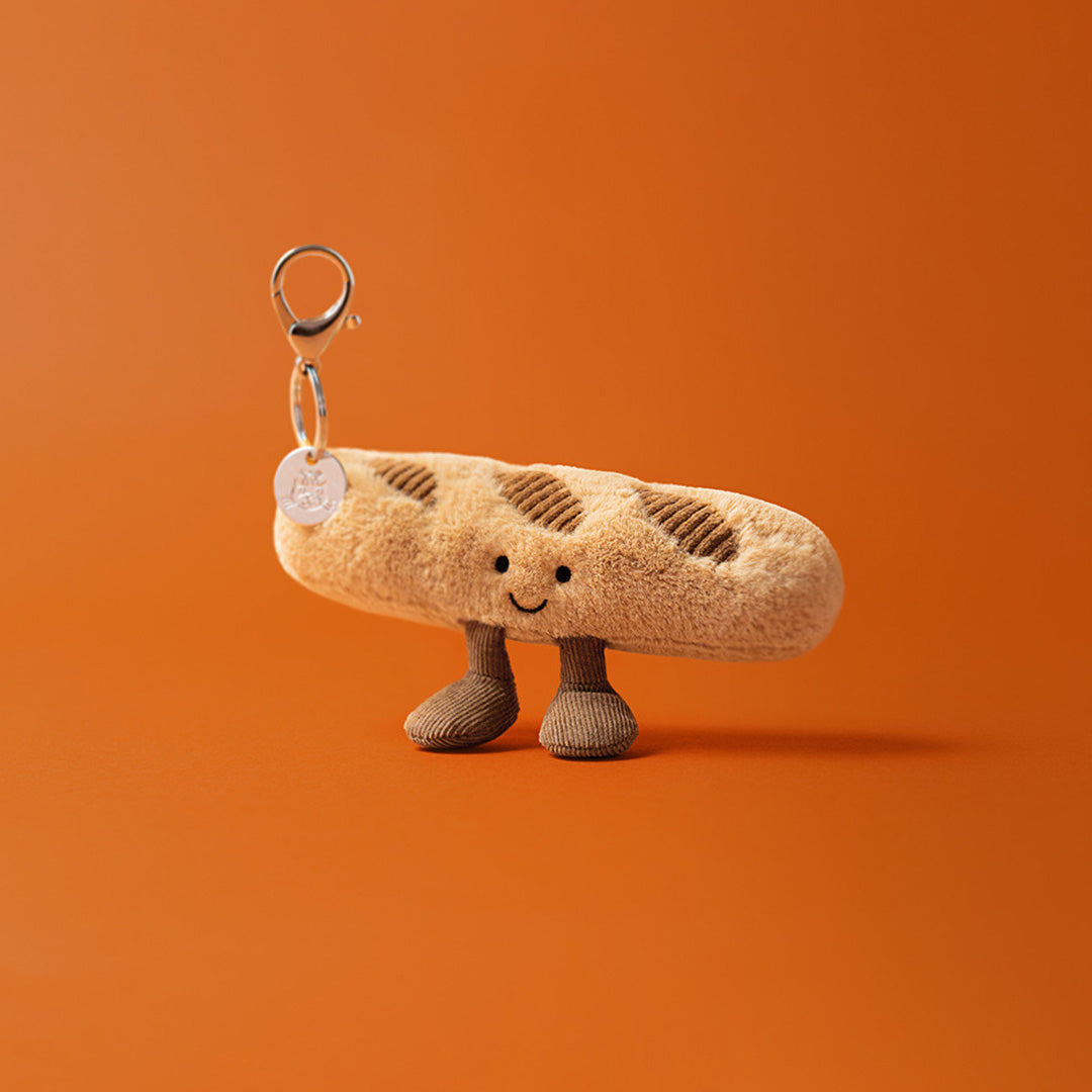 jellycat sleutelhanger amuseables stokbrood - 15 cm