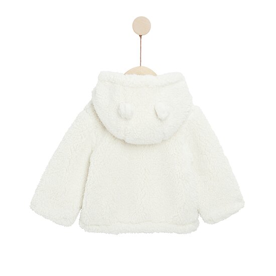 Golden Winter Veste à capuche en fourrure   Ecru Peluche        de               P'tit bisou