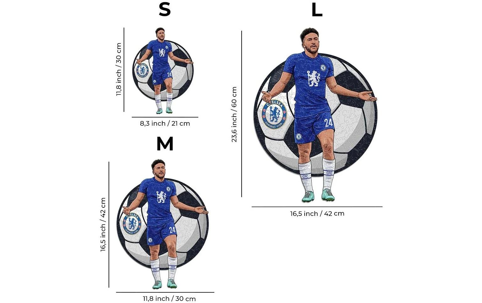 Chelsea FC – Reece JamesOffizielles Holzpuzzle, Grösse M