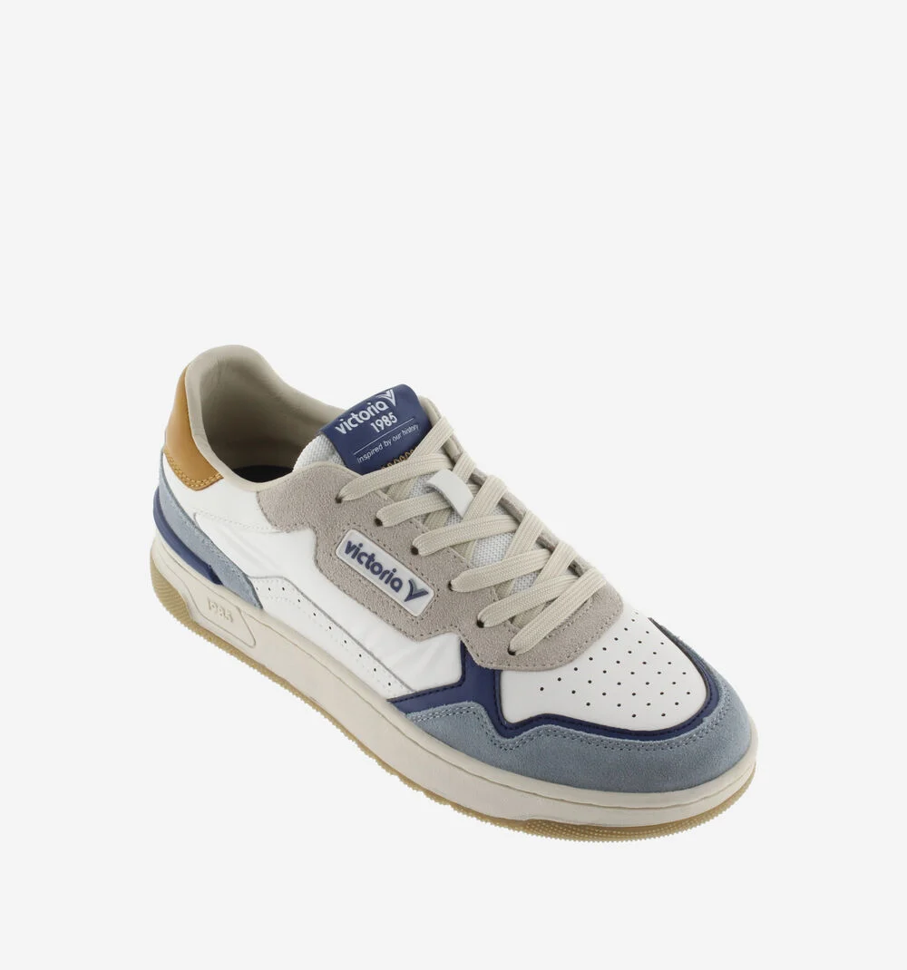 C80 - CASUAL PATCH COLORS Baskets rétro unisexes multicolores MARINO