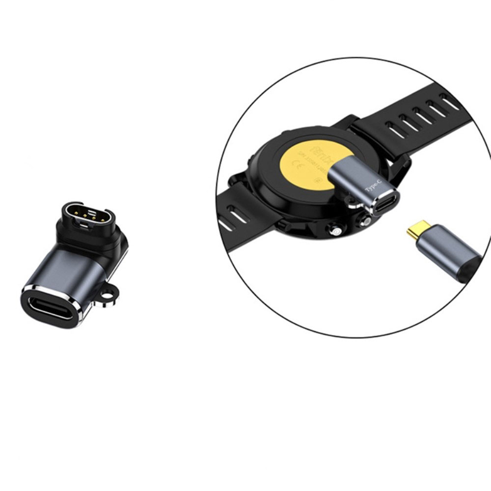 Garmin Smart Watch Ladeanschluss Adapter Konverter mit USB C Anschluss (90° Winkel)