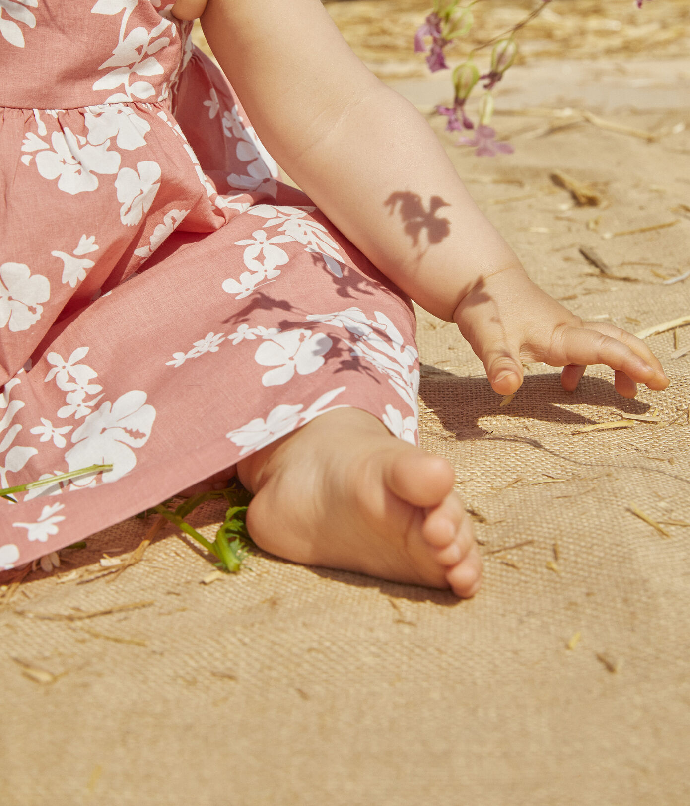 Robe imprimée Hawaï en popeline bébé