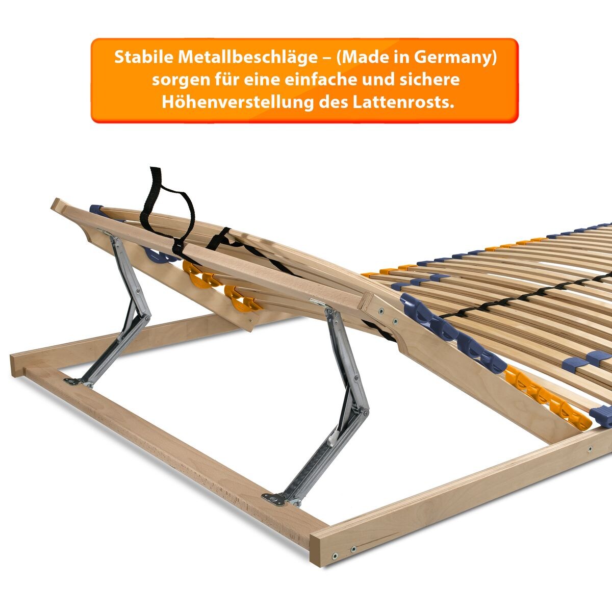 Coemo Lattenrost MULTIRA 28 Federleisten Kopfteil verstellbar 100 x 200 cm