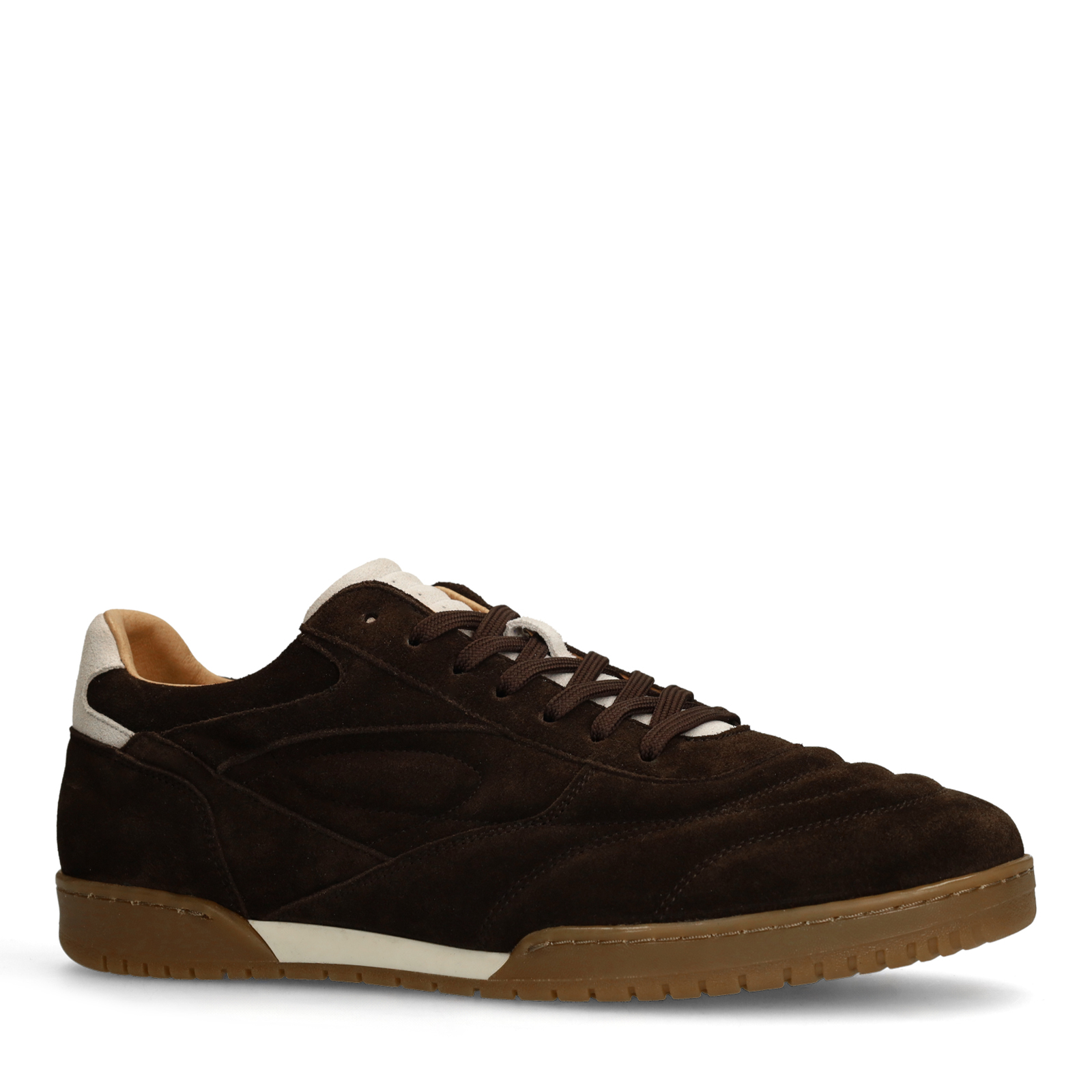Donkerbruine suède sneakers